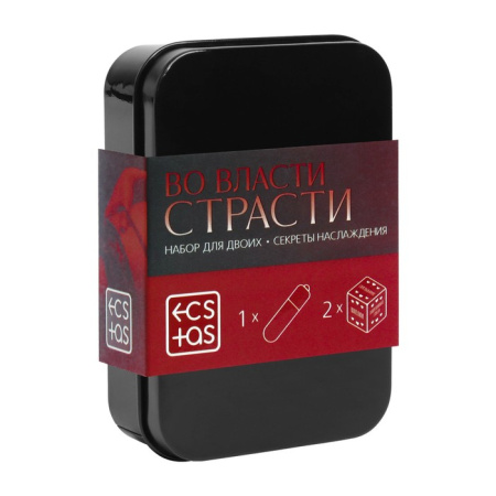 Набор «Во власти страсти. Секреты наслаждения» (2 неоновых кубика, вибропуля)